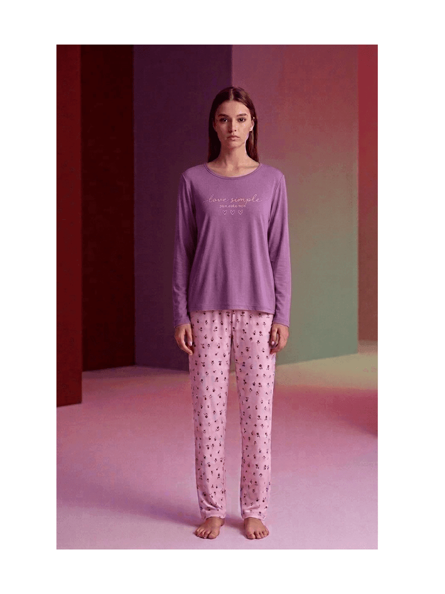 Soft Touch Desenli Kadın Pijama Takımı