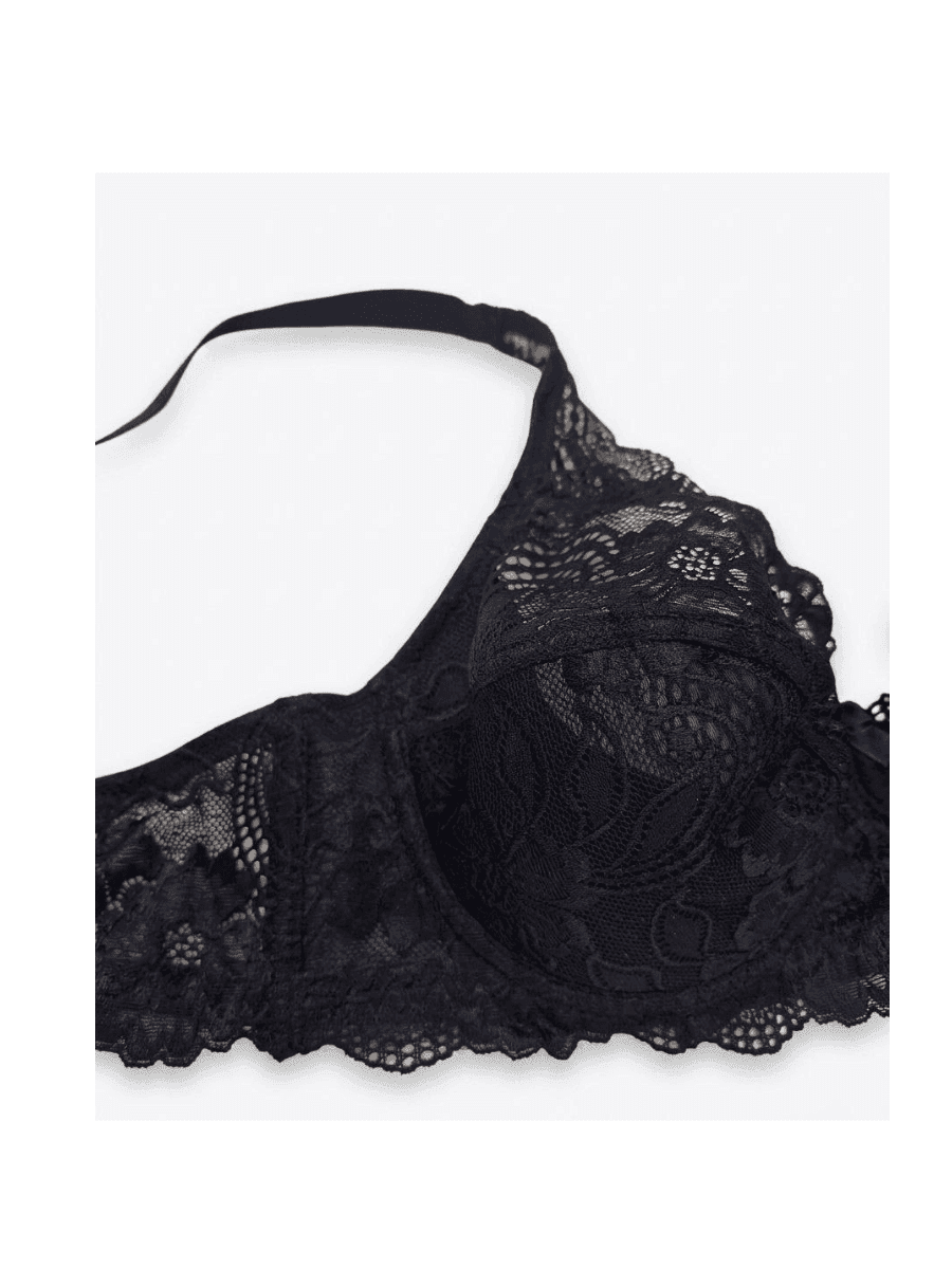 Noir Elegance Dantelli Destekli Sütyen
