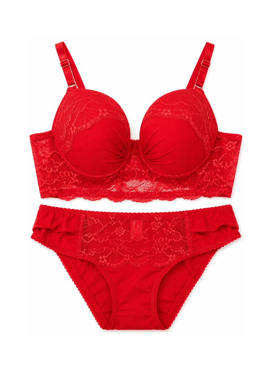 Scarlet Desire Yarı Push-Up Dantel Takım