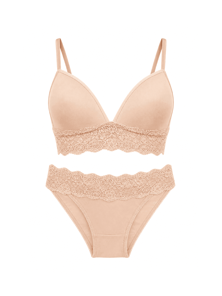 Soft Nude Lace Set – Doğal Zarafet