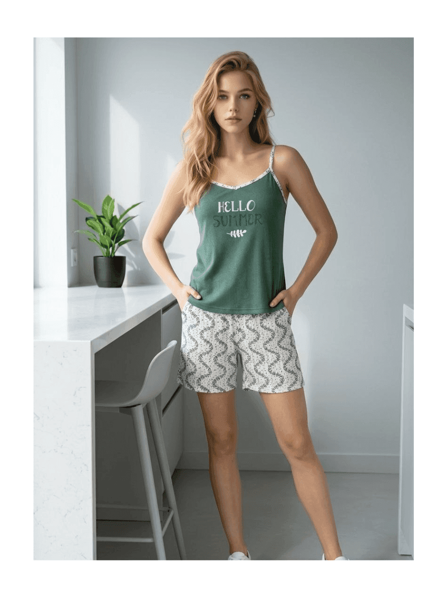 Hello Summer Premium Pamuk Şort Takımı