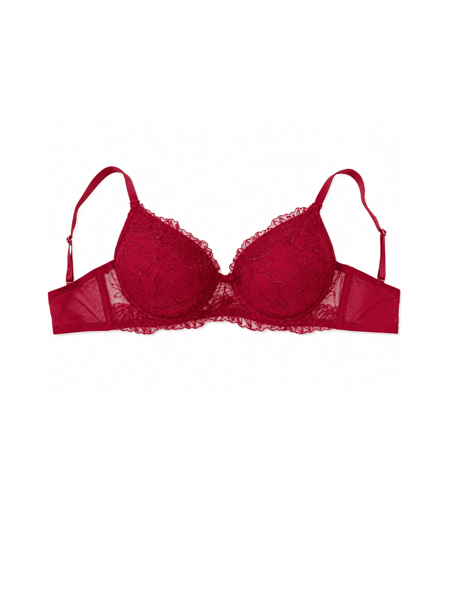 Ruby Flame Yarım Push-Up Dantel Detaylı Luxury Sütyen Takımı