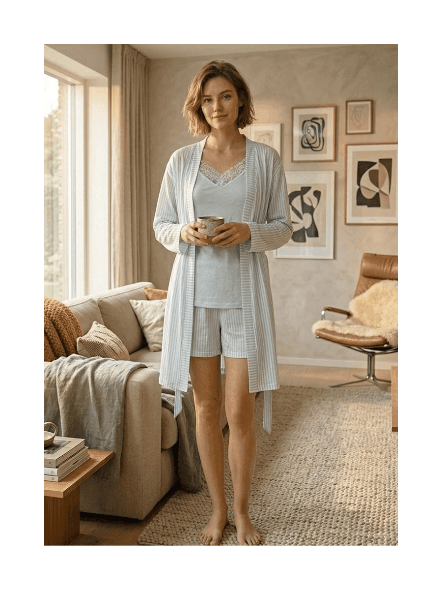 Pierre Cardin Soft Serenity 3’lü Premium Pijama Takımı